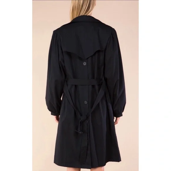POL Classic Black Double Breasted Trench Coat - Picture 5 of 8